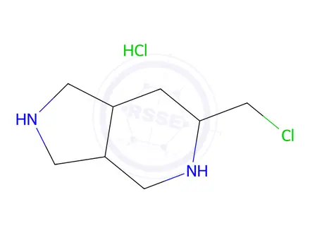 Chemical structure of 6-(chloromethyl)-2,3-dihydro-1H-pyrrolo[3,4-c]pyridine;hydrochloride