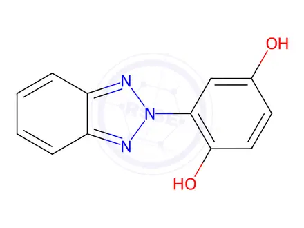 Chemical structure of (2H-benzotriazol-2-yl)hydroquinone
