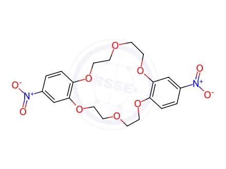 Chemical structure of TRANS-4,5'-DINITRODIBENZO-18-CROWN-6