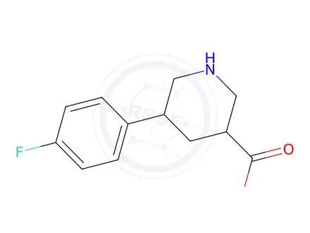 Chemical structure of 5-(4-Fluorophenyl)piperidine-3-carboxylic acid