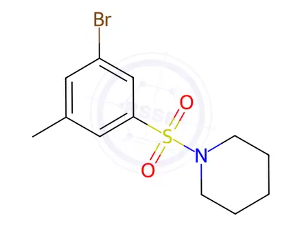 Chemical structure of 1-(3-Bromo-5-methylphenylsulfonyl)piperidine