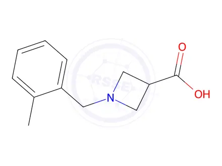 Chemical structure of 1-[(2-Methylphenyl)methyl]azetidine-3-carboxylic Acid