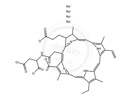 Chemical structure of Talaporfin sodium