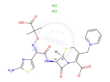 Chemical structure of Ceftazidime Dihydrochloride