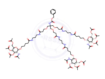 Chemical structure of Tri-GalNAc(OAc)3 Cbz