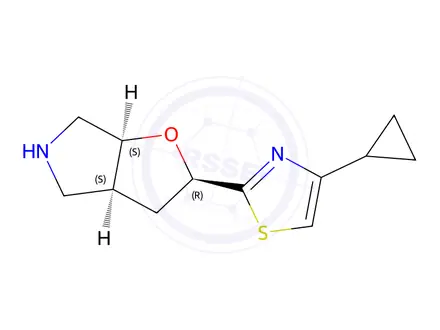 Chemical structure of rel-(2R,3aS,6aS)-2-(4-cyclopropylthiazol-2-yl)hexahydro-2H-furo[3,2-c]pyrrole