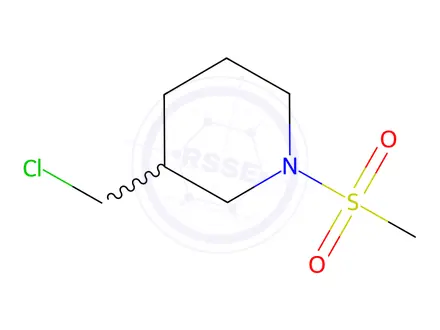 Chemical structure of 3-(Chloromethyl)-1-methanesulfonylpiperidine