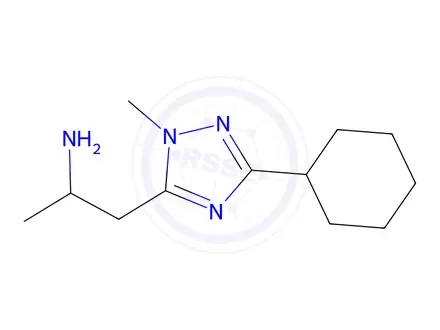Chemical structure of 1-(3-Cyclohexyl-1-methyl-1h-1,2,4-triazol-5-yl)propan-2-amine