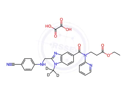 Chemical structure of Deacetamidine Cyano Dabigatran-d3 Ethyl Ester Oxalate
