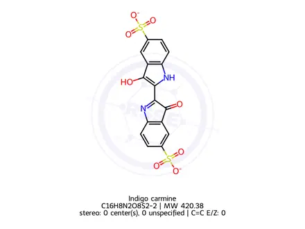 Chemical structure of Indigo carmine