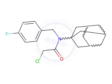 Chemical structure of N-1-adamantyl-2-chloro-N-(4-fluorobenzyl)acetamide