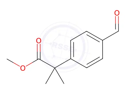Chemical structure of Methyl 2-(4-formylphenyl)-2-methylpropanoate