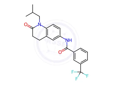Chemical structure of N-(1-Isobutyl-2-oxo-1,2,3,4-tetrahydroquinolin-6-yl)-3-(trifluoromethyl)benzamide
