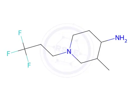 Chemical structure of 3-Methyl-1-(3,3,3-trifluoropropyl)piperidin-4-amine