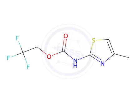 Chemical structure of 2,2,2-trifluoroethyl N-(4-methyl-1,3-thiazol-2-yl)carbamate