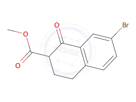Chemical structure of Methyl 7-bromo-1-oxo-1,2,3,4-tetrahydronaphthalene-2-carboxylate