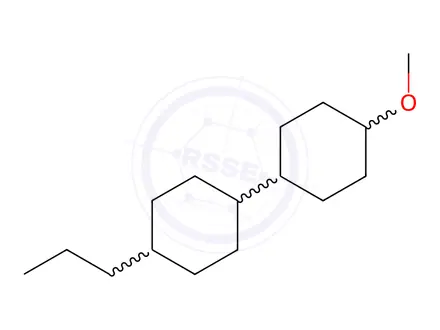 Chemical structure of trans,trans-4-Propyl-4-methoxy-bicyclohexyl