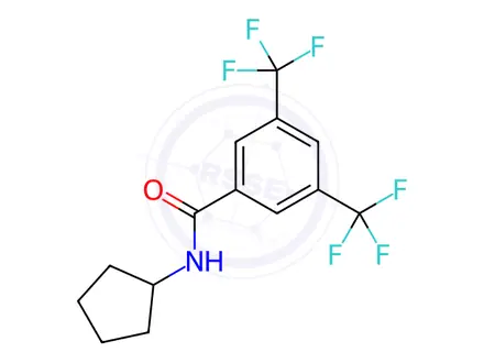 Chemical structure of N-Cyclopentyl-3,5-bis(trifluoromethyl)benzamide