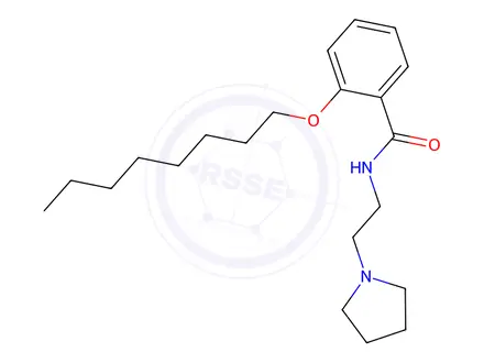 Chemical structure of o-(Octyloxy)-N-[2-(1-pyrrolidinyl)ethyl]benzamide
