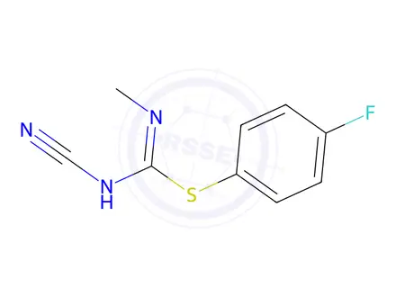 Chemical structure of 1-Cyano-2-(4-fluorophenyl)-3-methylisothiourea