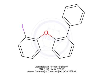 Chemical structure of 4-Iodo-6-phenyldibenzo[b,d]furan