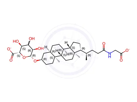 Chemical structure of Glycolithocholic Acid-3-O-Beta-glucuronide Disodium