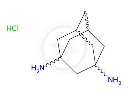 Chemical structure of Adamantane-1,3-diamine hydrochloride