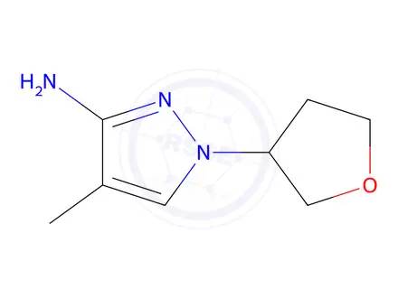 Chemical structure of 4-Methyl-1-(tetrahydrofuran-3-yl)-1h-pyrazol-3-amine