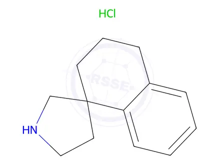 Chemical structure of 3,4-Dihydro-2H-spiro[naphthalene-1,3'-pyrrolidine] hydrochloride