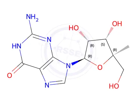 Chemical structure of 4'-Methylguanosine