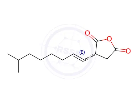 Chemical structure of dihydro-3-(isononenyl)furan-2,5-dione