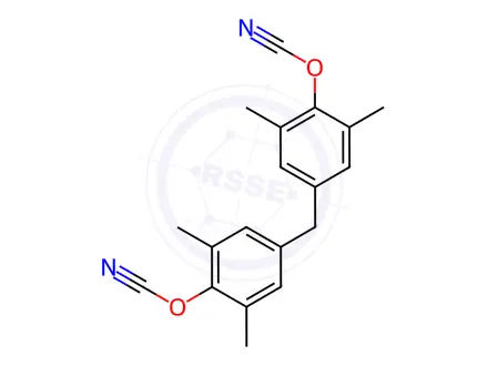 Chemical structure of 4,4'-Methylenebis(2,6-dimethylphenylcyanate)