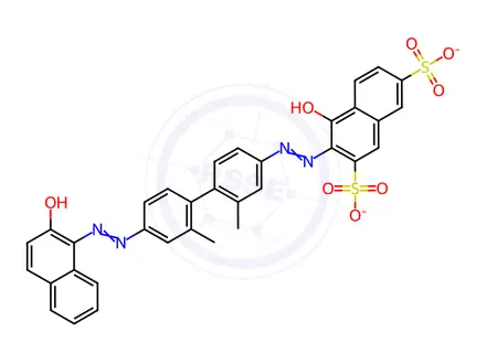 Chemical structure of disodium 4-hydroxy-3-[[4'-[(2-hydroxynaphthyl)azo]-2,2'-dimethyl[1,1'-biphenyl]-4-yl]azo]naphthalene-2,7-disulphonate