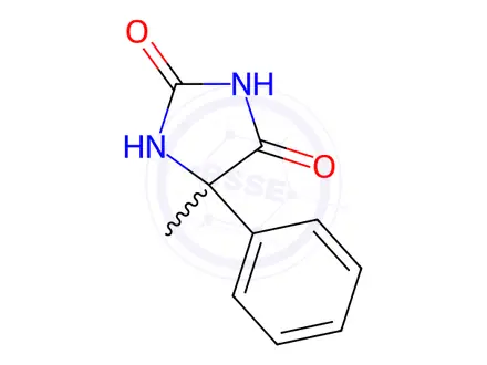 Chemical structure of 5-Methyl-5-phenyl-2,4-imidazolidinedione