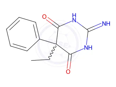 Chemical structure of 2-Amino-5-ethyl-5-phenyl-4,6(1H,5H)-pyrimidinedione