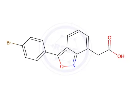 Chemical structure of 2-(3-(4-Bromophenyl)benzo[c]isoxazol-7-yl)acetic Acid