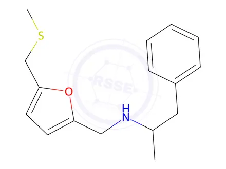 Chemical structure of α-Methyl-N-[5-(methylthiomethyl)furfuryl]benzeneethanamine
