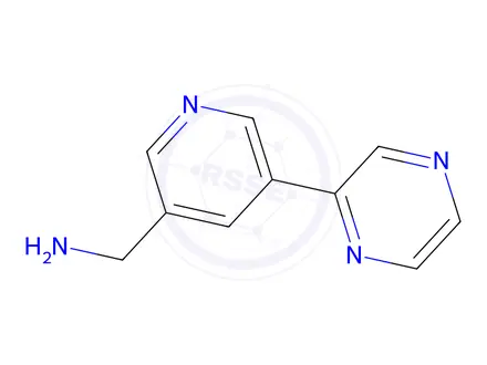 Chemical structure of (5-(Pyrazin-2-yl)pyridin-3-yl)methanamine
