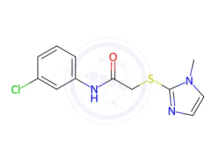 Chemical structure of n-(3-Chlorophenyl)-2-((1-methyl-1h-imidazol-2-yl)thio)acetamide