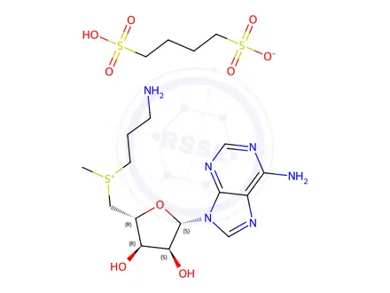 Chemical structure of Adenosine Impurity 25 4-sulfobutane-1-sulfonate