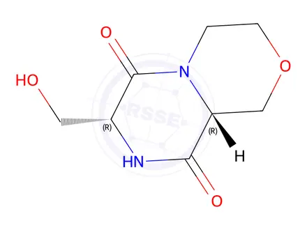 Chemical structure of (7R,9aR)-7-(hydroxymethyl)hexahydropyrazino[2,1-c][1,4]oxazine-6,9-dione