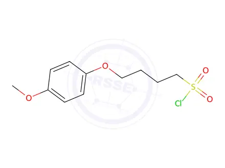 Chemical structure of 4-(4-methoxyphenoxy)butane-1-sulfonyl chloride