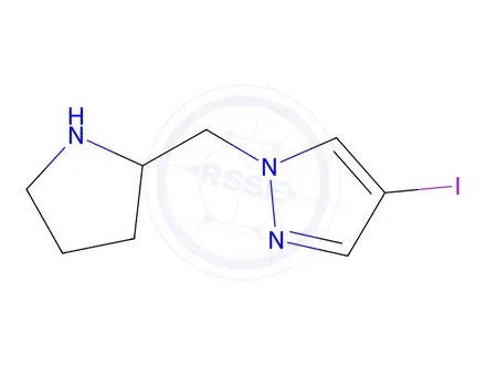 Chemical structure of 4-iodo-1-(pyrrolidin-2-ylmethyl)-1h-pyrazole