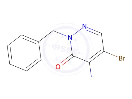 Chemical structure of 4-Amino-2-benzyl-5-bromopyridazin-3(2H)-one