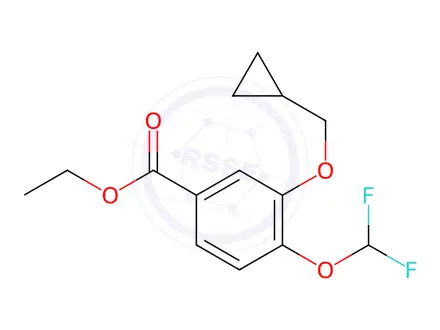 Chemical structure of ethyl 3-(cyclopropylMethoxy)-4-(difluoroMethoxy)benzoate