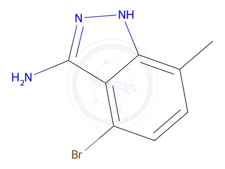 Chemical structure of 4-Bromo-7-methyl-1H-indazol-3-amine