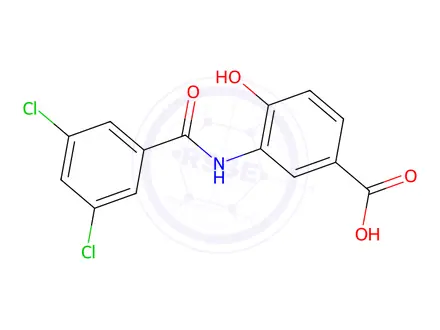 Chemical structure of Tafamidis impurity 19