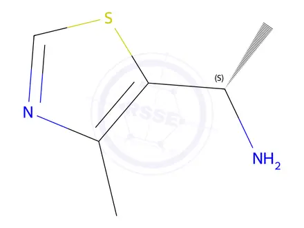Chemical structure of (S)-1-(4-Methylthiazol-5-yl)ethan-1-amine