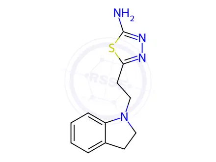 Chemical structure of 5-[2-(2,3-Dihydro-1h-indol-1-yl)ethyl]-1,3,4-thiadiazol-2-amine