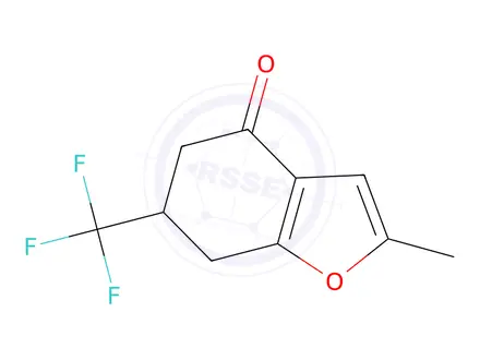 Chemical structure of 2-Methyl-6-(trifluoromethyl)-6,7-dihydrobenzofuran-4(5H)-one